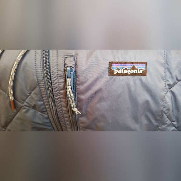 Patagonia Diamond Quilted Bomber Hoodie – Wavy Blue – Size XL – New with Tags - Picture 5 of 5
